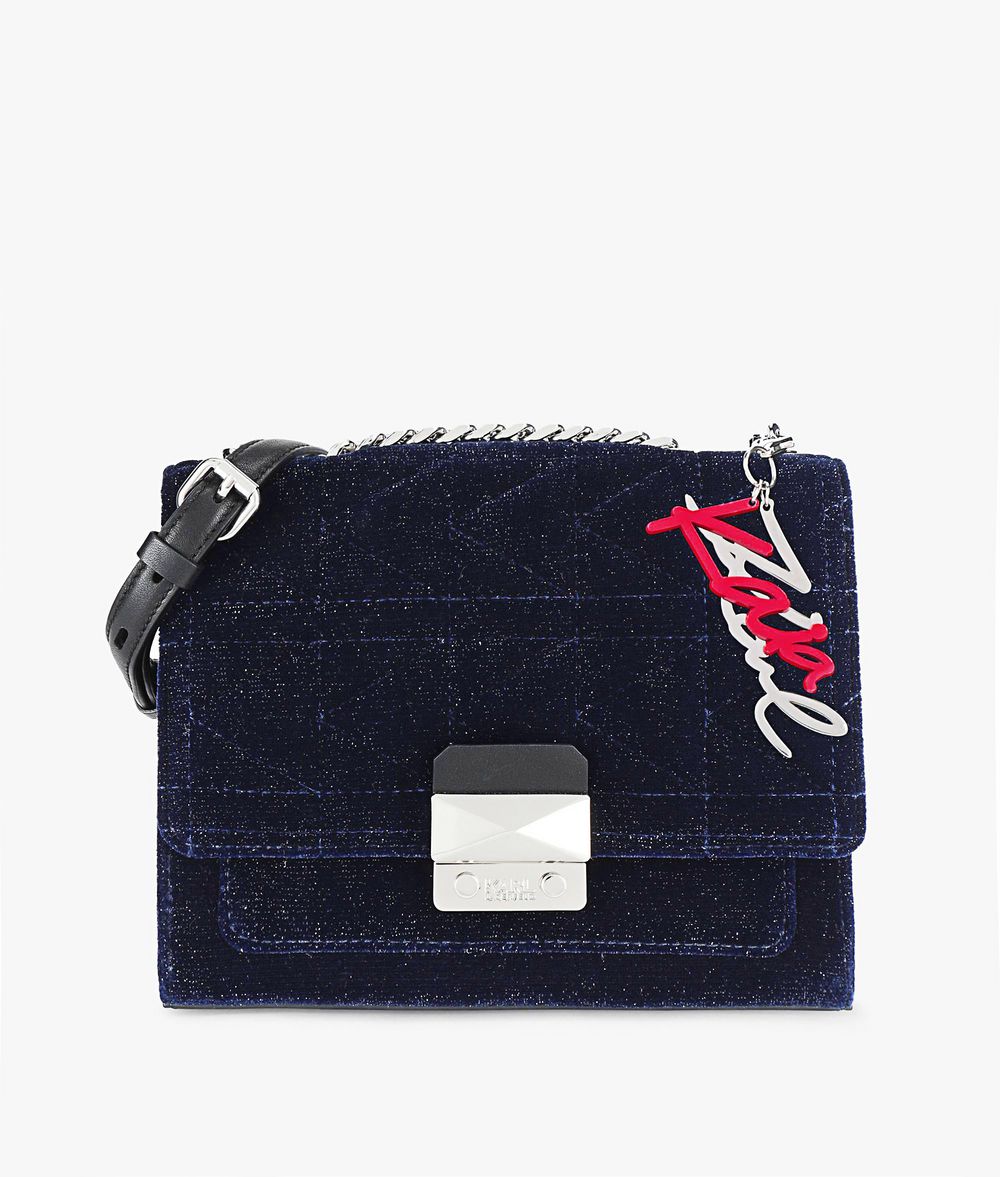 KARL LAGERFELD Karl X Kaia Glitter Velvet Handbag Handbag Woman f