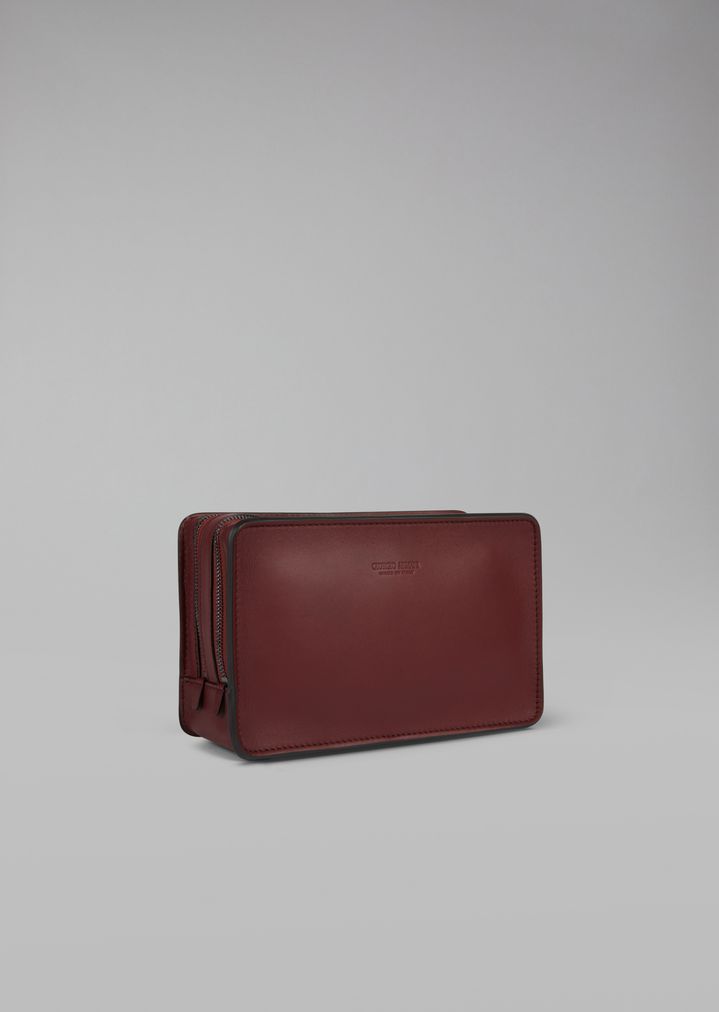 Bolso de mano rígido de piel de becerro lisa Bolso de mano rígido de piel de becerro lisa