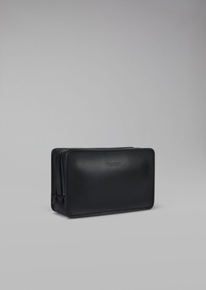 Bolso de mano rígido de piel de becerro lisa Bolso de mano rígido de piel de becerro lisa