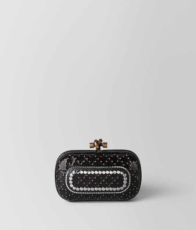 BOTTEGA VENETA NERO KARUNG CATENA KNOT Clutch Woman fp
