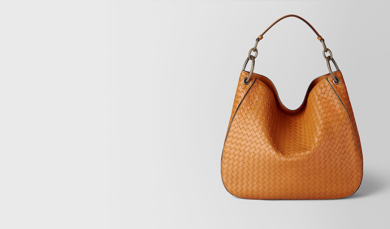 orange intrecciato nappa hobo bag landing