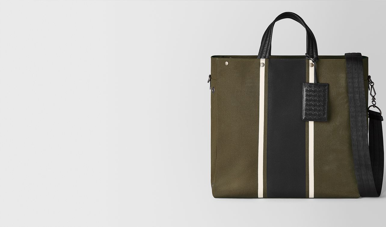 mustard/nero canvas tote landing