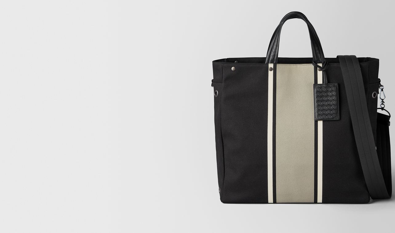 nero/cement canvas tote landing