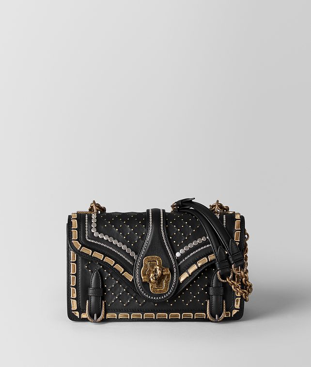 BOTTEGA VENETA NERO NAPPA CATENA CITY KNOT Shoulder Bag Woman fp
