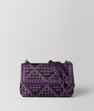 MONALISA/NERO INTRECCIATO CHECKER OLIMPIA BAG