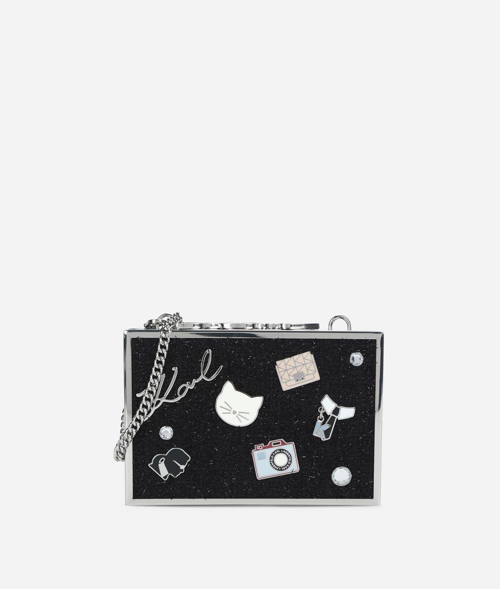 KARL LAGERFELD K/Pins Tweed Minaudière Clutch
Minaudière Woman f