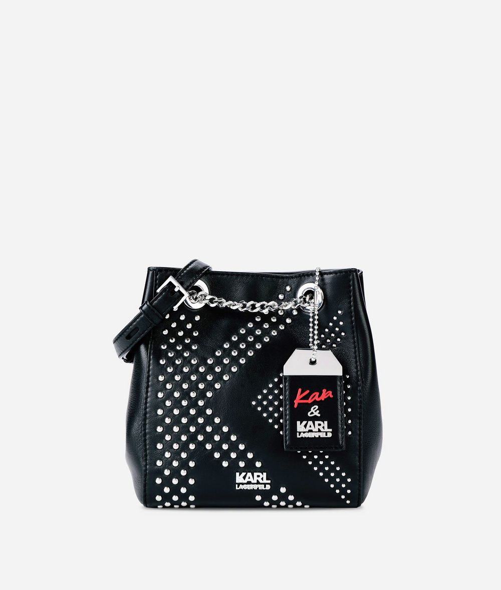 KARL LAGERFELD Karl X Kaia Rocky Bucket Bag Drawstring bag Woman f