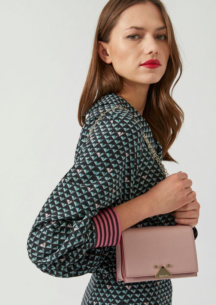 Minibolso bandolera de piel lisa Minibolso bandolera de piel lisa