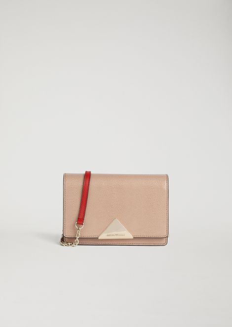 Women S Bags Emporio Armani Cross Body Bag In Lizard Print Leather And Cowhide
