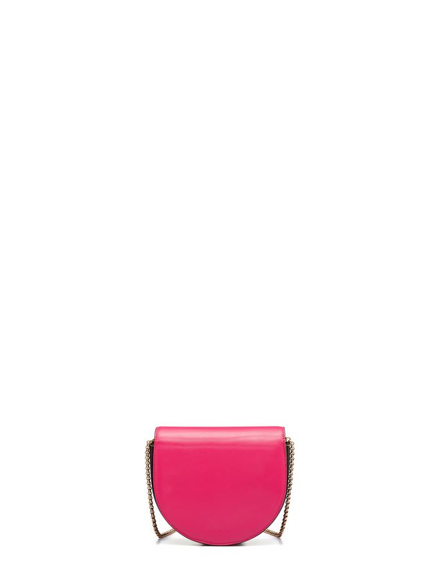 ショルダーバッグ Marni カーフスキン バッグ MONILE ブラック&フクシア レディース