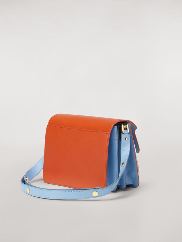 Trunk Bag Marni TRUNK Bag aus dreifarbigem Saffiano-Kalbsleder Damen