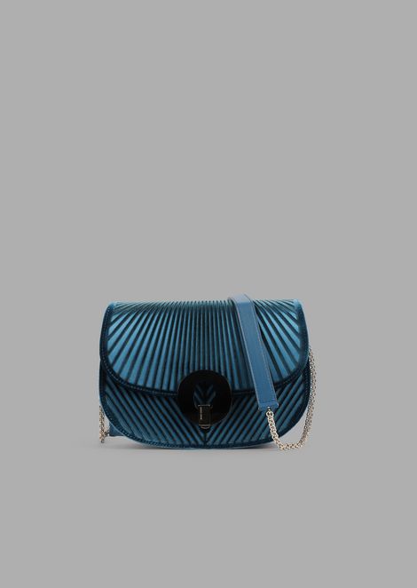 Women S Handbags Top Handle Shoulder Bags Giorgio Armani Chevron Velvet Crossbody Bag With Satin Base