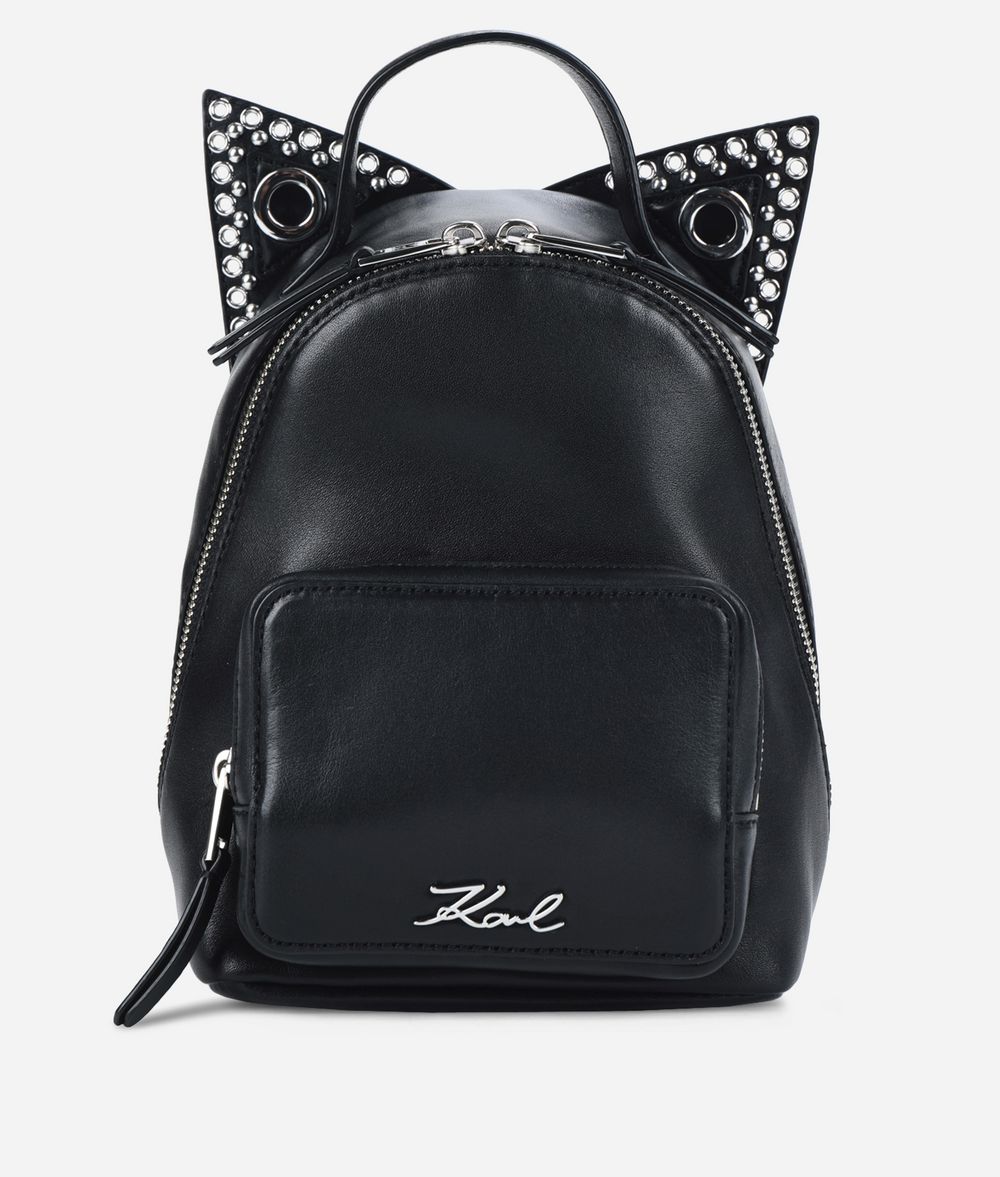 KARL LAGERFELD K/Rocky Choupette Leather Mini Backpack Backpack Woman f