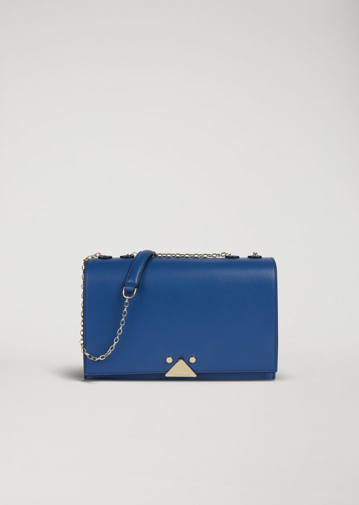 Shoulder Bag In Smooth Leather With Chain Strap Woman Emporio Armani