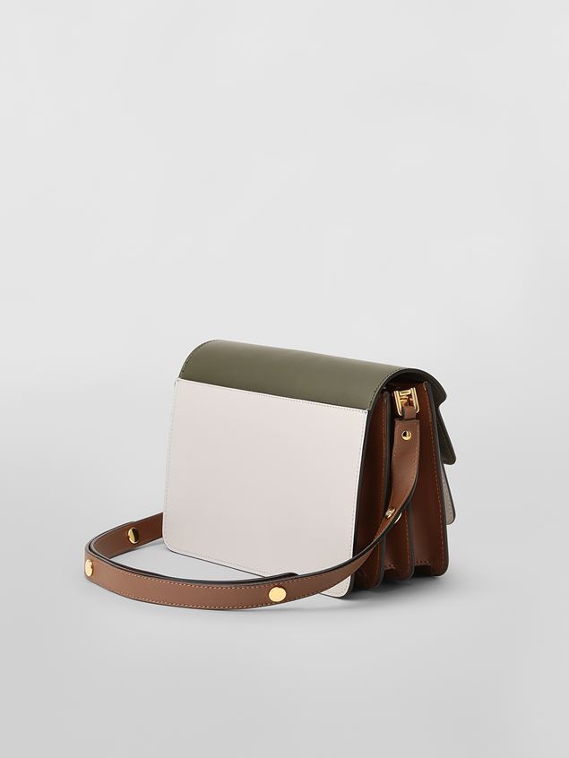 Trunk Bag Marni Tasche TRUNK aus Kalbsleder in Grau und Braun Damen