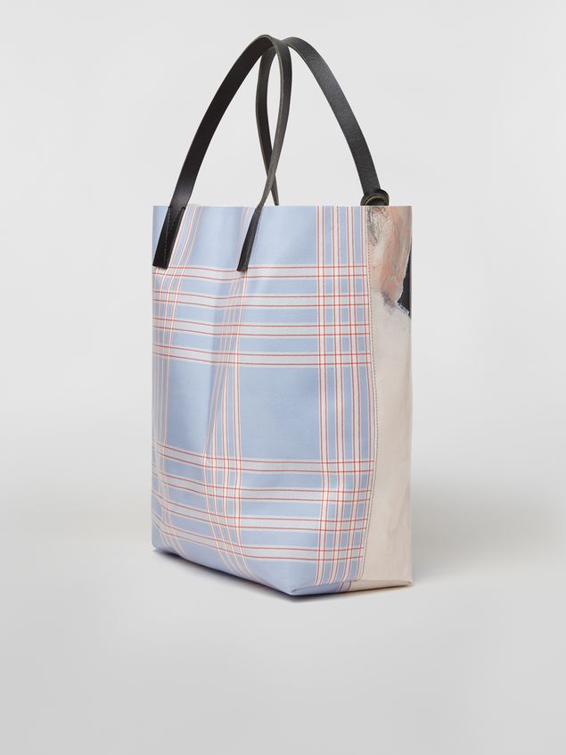 Handbag Marni Shopping bag in coated PVC print by artist Betsy Podlach Man