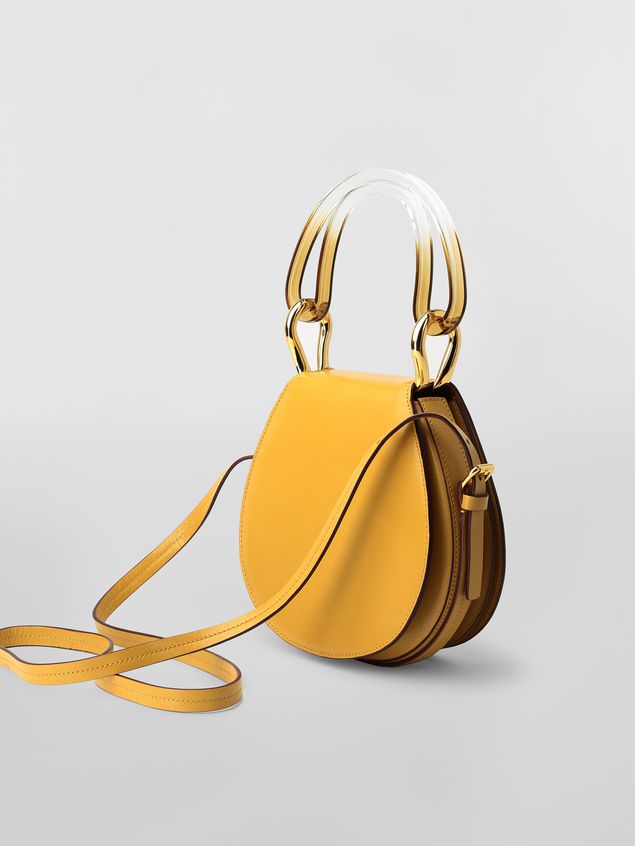 ショルダーバッグ Marni レザー バッグ SADDLE イエロー レディース