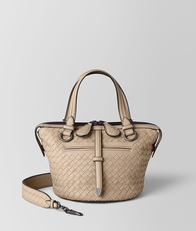 BOTTEGA VENETA SMALL TAMBURA BAG IN INTRECCIATO NAPPA Top Handle Bag Woman fp