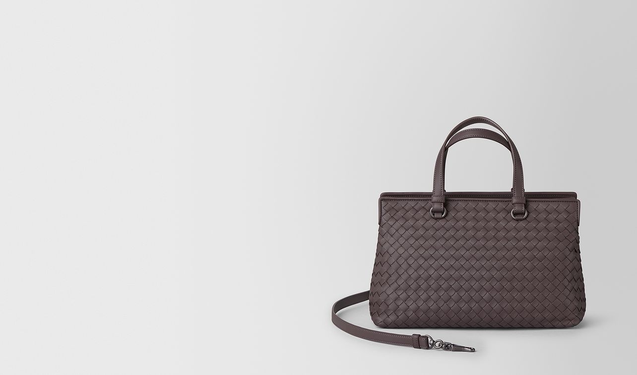 small top-handle bag in intrecciato nappa landing