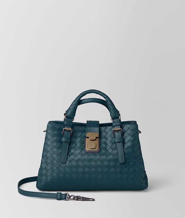BOTTEGA VENETA MINI ROMA BAG IN INTRECCIATO CALF LEATHER Top Handle Bag Woman fp