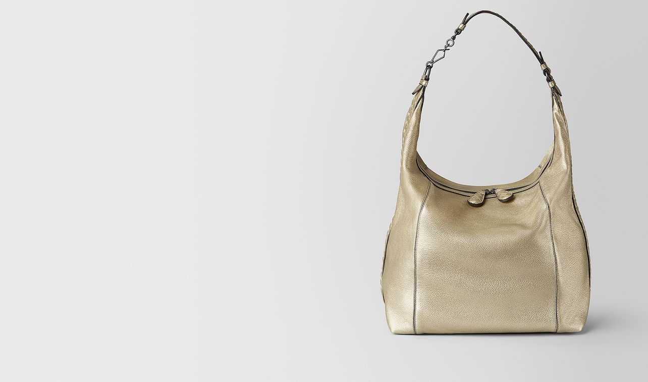 Bottega Veneta Large Mi Ny Bag In Metallic Calf Large Mi Ny Bag In Metallic Calf Landing
