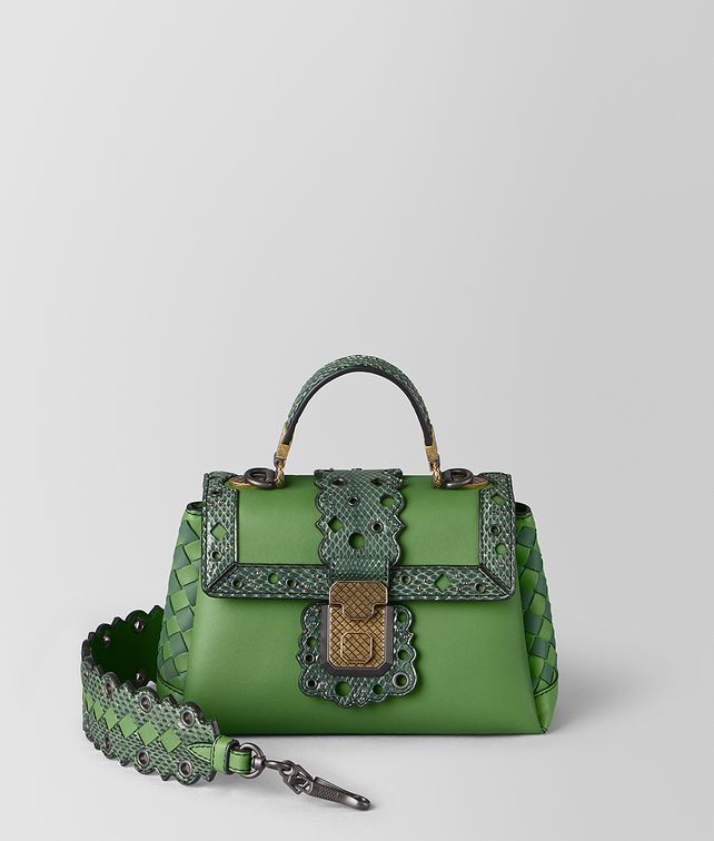 BOTTEGA VENETA MINI PIAZZA BAG IN CHEQUER LACY Top Handle Bag Woman fp