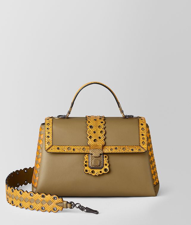 BOTTEGA VENETA SAC PIAZZA MOYEN FORMAT EN DENTELLE À CARREAUX Sac à main Femme fp