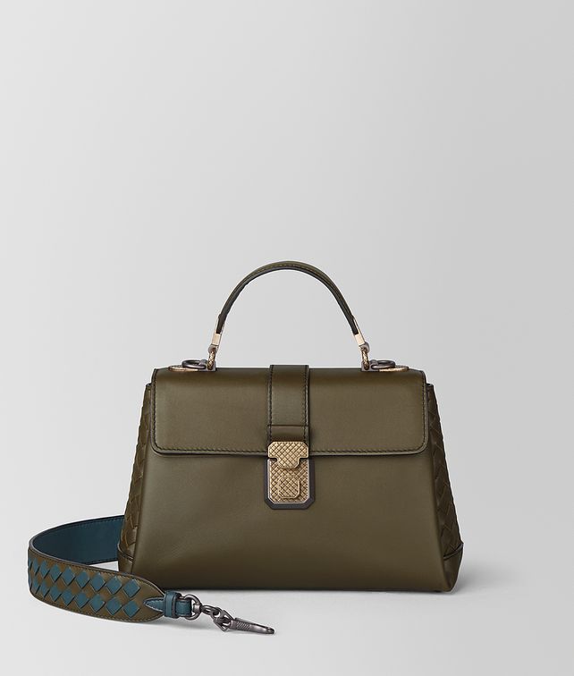 BOTTEGA VENETA SMALL PIAZZA BAG IN CALF Top Handle Bag Woman fp