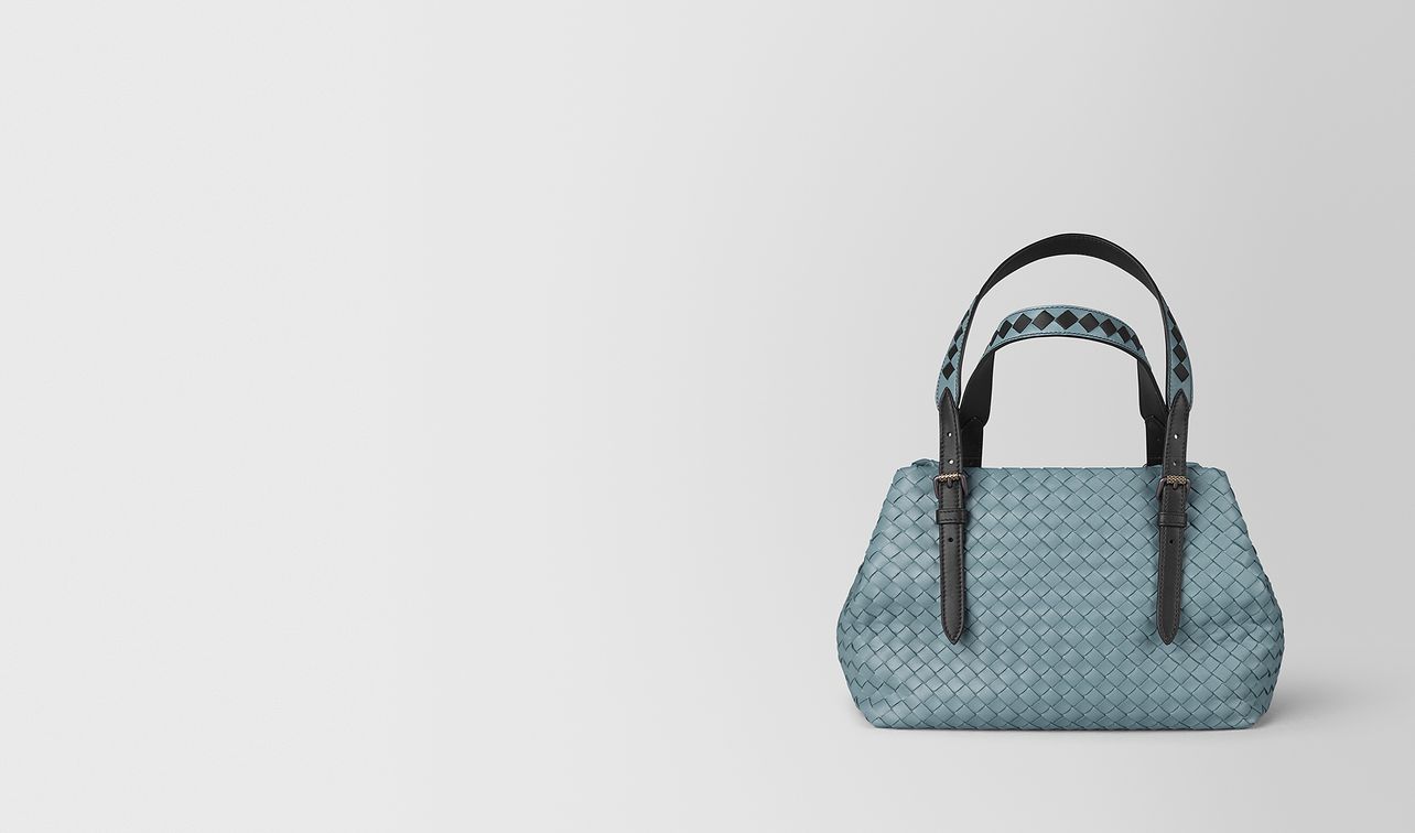 mini bag cesta in intrecciato nappa landing