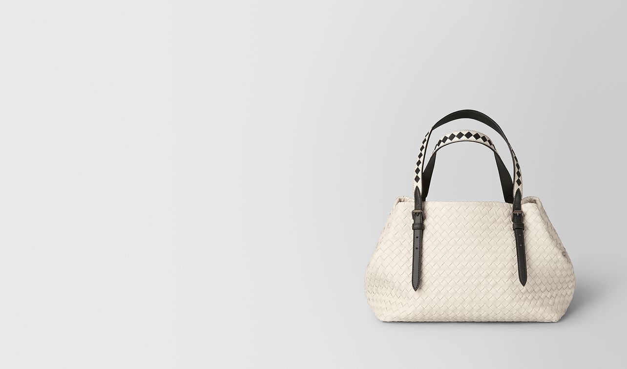 small cesta bag in intrecciato nappa landing