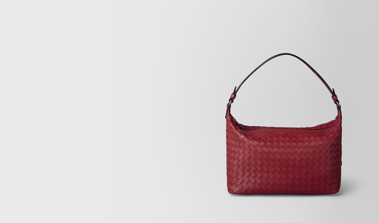 borsa ciambrino in intrecciato nappa landing