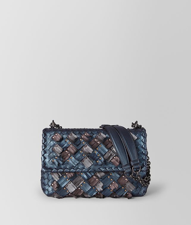 BOTTEGA VENETA SMALL OLIMPIA BAG IN INTRECCIATO PLUME Shoulder Bag Woman fp