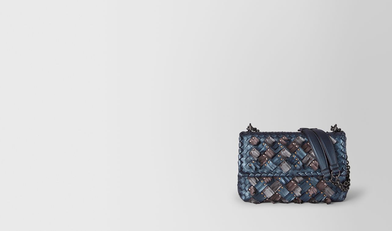 small olimpia bag in intrecciato plume landing