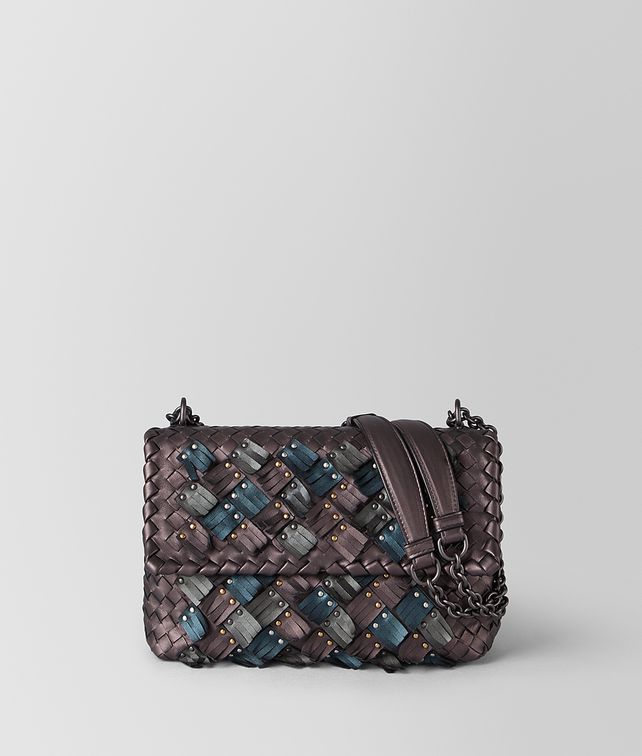 BOTTEGA VENETA SMALL OLIMPIA BAG IN INTRECCIATO PLUME Shoulder Bag Woman fp
