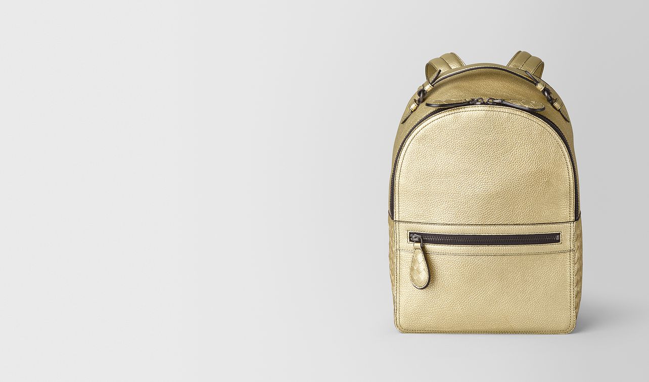 backpack in metallic calf landing