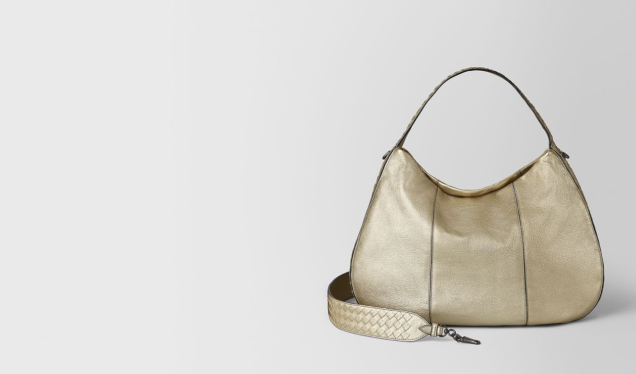 large city veneta in metallic calf leather landing