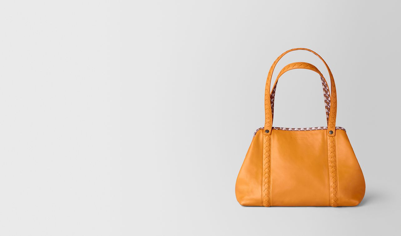 small tote in nappa and nylon landing