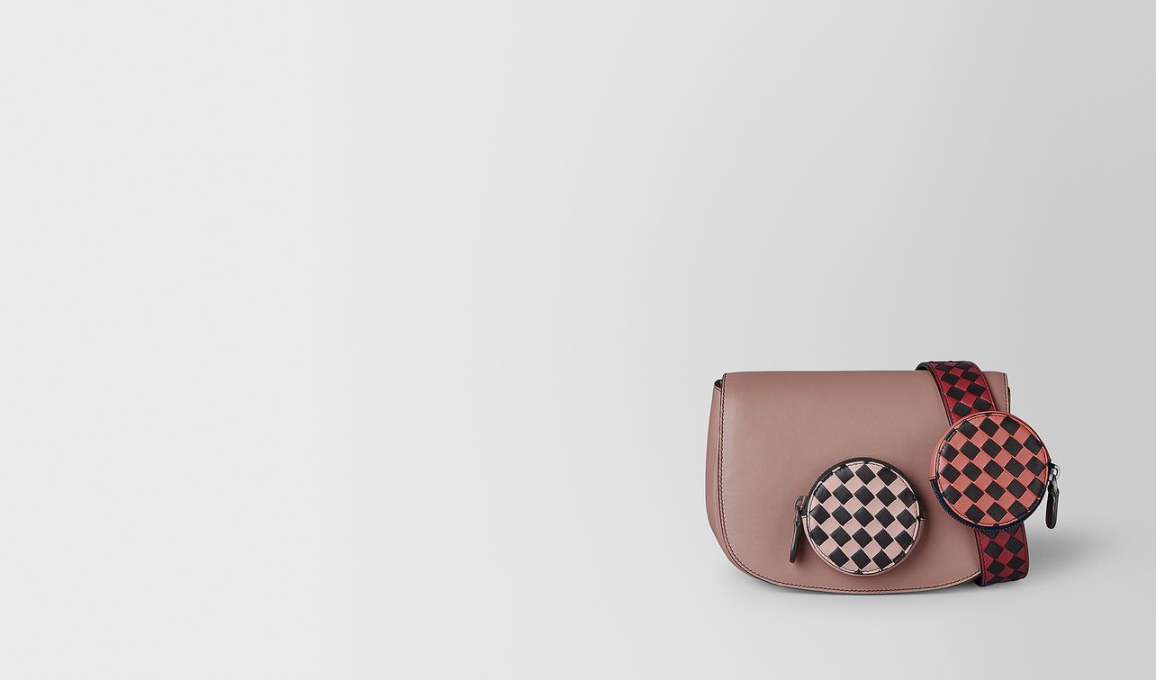 bv luna bag in intrecciato chequer landing