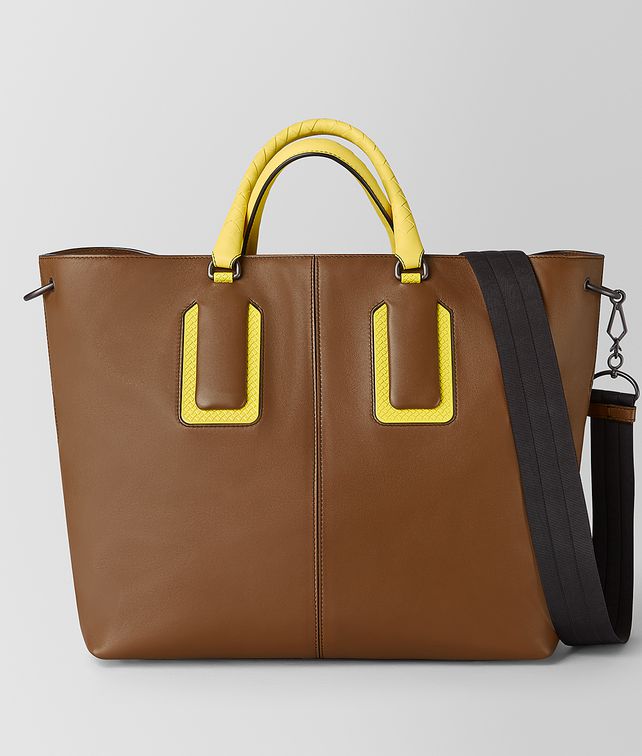 BOTTEGA VENETA 18 TOTE IN FRENCH CALF AND ENAMEL Tote Bag Man fp