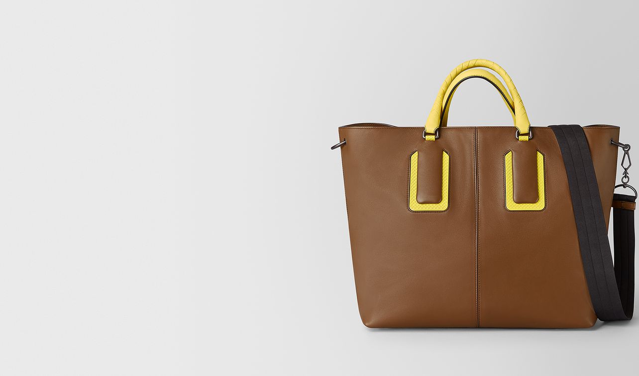 18 tote in french calf leather and enamel landing