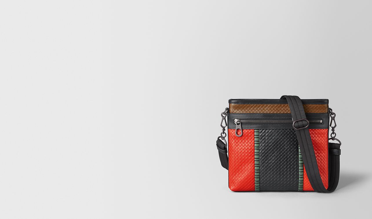 messenger bag in micro intrecciato embossed landing