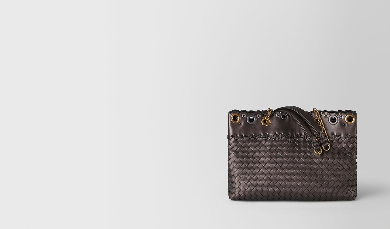 small tote in intrecciato lace landing