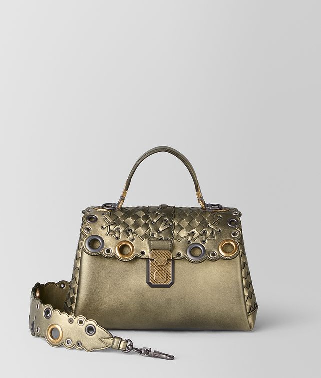 BOTTEGA VENETA SAC PIAZZA PETIT FORMAT EN DENTELLE INTRECCIATO Sac à main Femme fp