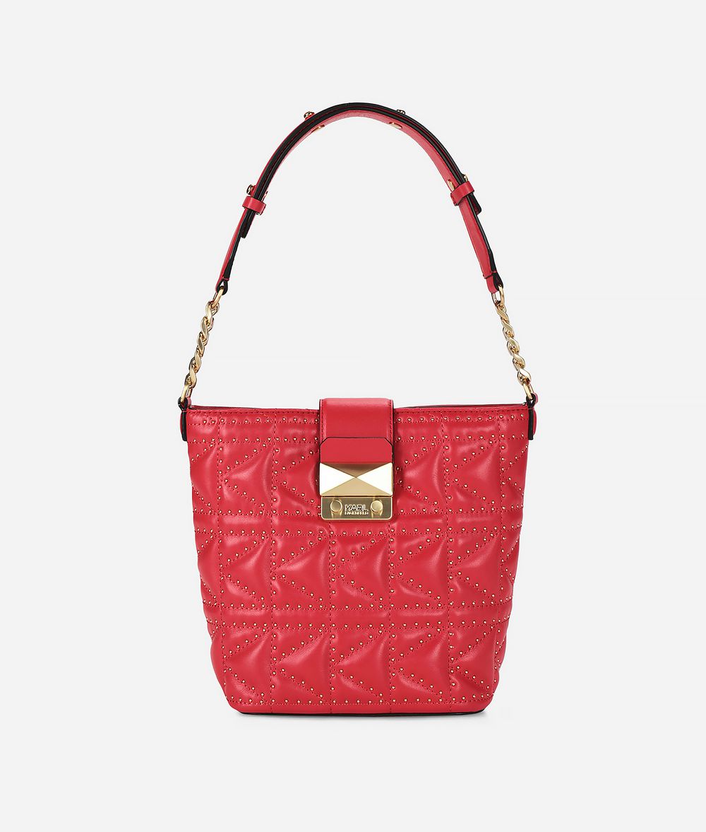 KARL LAGERFELD K/Kuilted Studs Bucket Bag Drawstring bag Woman f