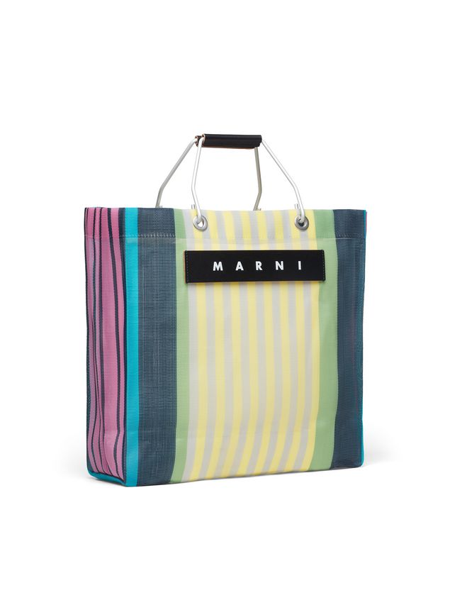 MARNI MARKET Yellow Striped Shopping Bag In Polyamide from the Marni ...