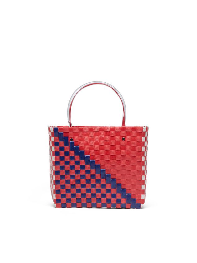 MARNI MARKET Squared Shopping Bag In Woven Polypropylene With ...