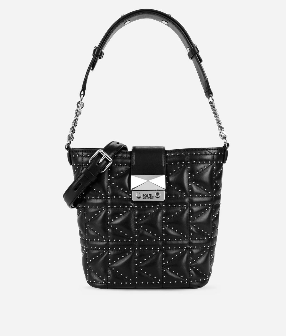 KARL LAGERFELD K/Kuilted Studs Bucket Bag Drawstring bag Woman f