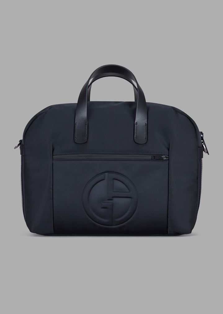 briefcase-bag-with-raised-logo-and-two-toned-band briefcase-bag-with-raised-logo-and-two-toned-band