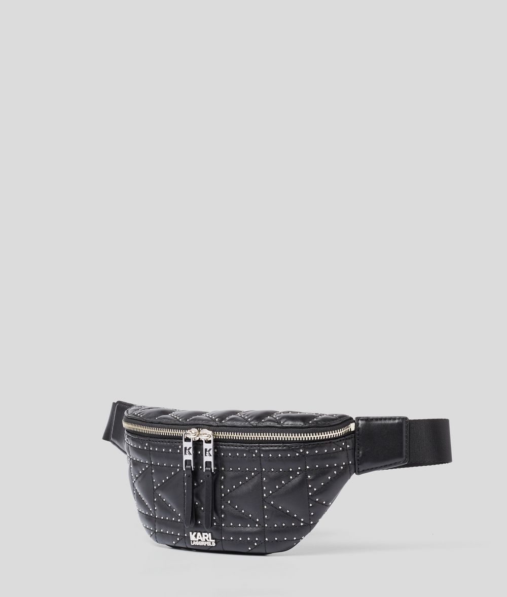 KARL LAGERFELD K/Kuilted Studs Belt Bag Fanny pack Woman d