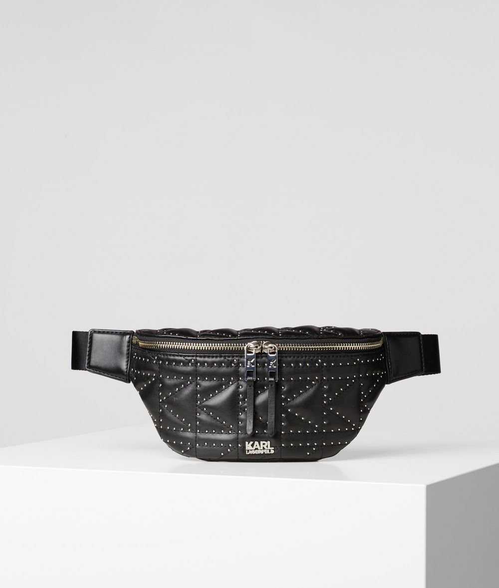 KARL LAGERFELD K/Kuilted Studs Belt Bag Fanny pack Woman f